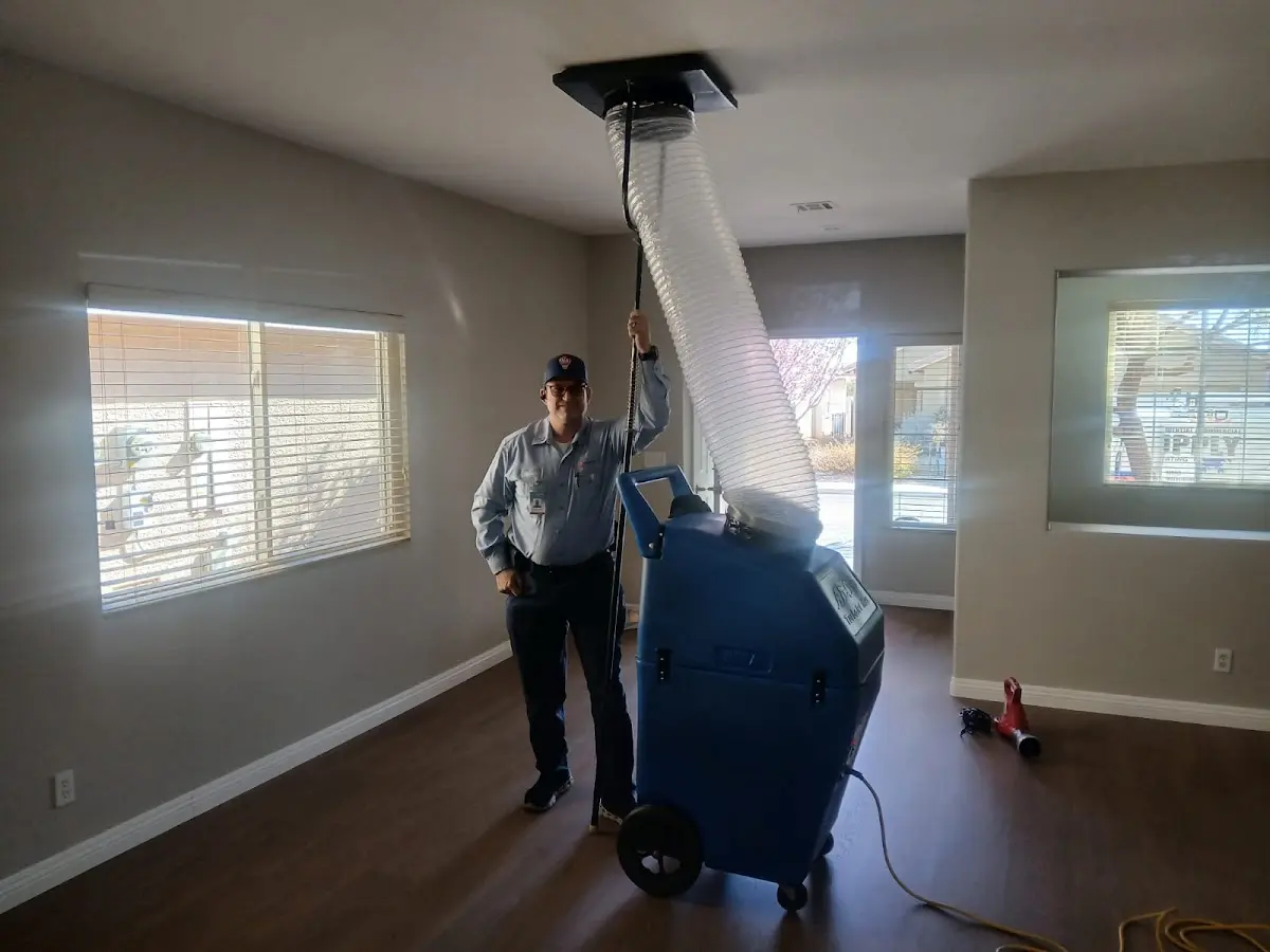 Professional Dryer Vent Cleaning work inside a Rowley home